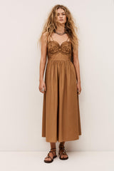 Midi Dress Romi Brown | ba&sh Clothing