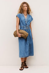 Midi Dress Love Blue | ba&sh Clothing|Sale