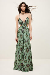 Maxi Dress Omelia Green | ba&sh Clothing