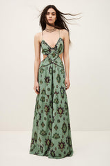 Maxi Dress Omelia Green | ba&sh Clothing