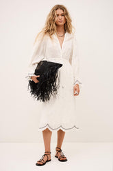 Jacquard Midi Dress Prisco Off-White | ba&sh Clothing|Sale