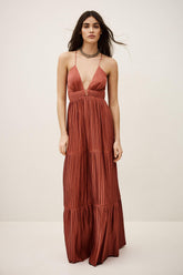 Satin Maxi Dress Wasta Pink | ba&sh Clothing