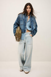 Cropped Denim Jacket Vigilio Blue | ba&sh Sale|Clothing