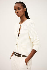 Decorative Knit Cardigan Gaspard Off-White | ba&sh Sale|Clothing