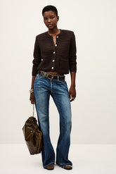 Long-Sleeved Cardigan Gaspard Brown | ba&sh Sale|Clothing