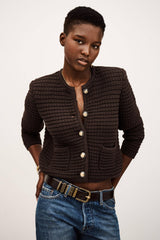 Long-Sleeved Cardigan Gaspard Brown | ba&sh Sale|Clothing