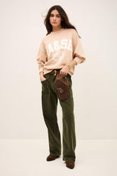 Patterned Cotton Sweatshirt Benjamin Beige | ba&sh Sale|Clothing