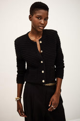 Decorative Knit Cardigan Gaspard Black | ba&sh Sale|Clothing