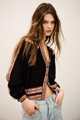 Loose Patterned Shirt Valda Gray | ba&sh Sale