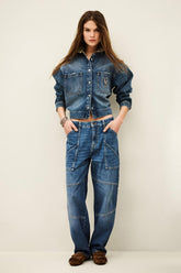 Textured Cargo Jeans Moyce Blue | ba&sh Sale|Clothing