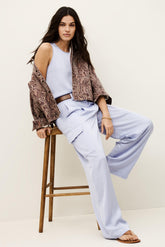 Wide-Leg Cargo Pants Cary Purple | ba&sh Sale|Clothing
