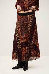 Patterned Midi Skirt Olgia Red | ba&sh Sale|Clothing