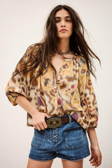 Patterned Shirt Maelle Yellow | ba&sh Clothing