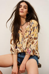 Patterned Shirt Maelle Yellow | ba&sh Clothing