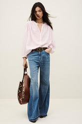 Oversized Cotton Blouse Duha Purple | ba&sh Clothing