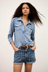 Jersey Shirt Icare Blue | ba&sh Clothing