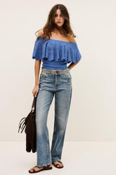 Off-The-Shoulder Top Salda Blue | ba&sh Clothing