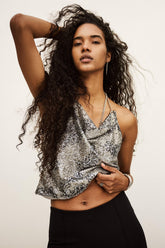 Sequined Scoop-Neck Top Simona Black | ba&sh Clothing