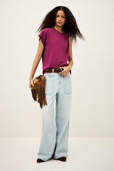 Short-Sleeved T-Shirt Allia Purple | ba&sh Clothing
