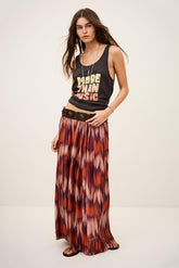 Pleated Midi Skirt Ariette Orange | ba&sh Clothing