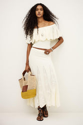 Knit Maxi Skirt Serta Off-White | ba&sh Clothing