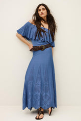 Knit Maxi Skirt Serta Blue | ba&sh Clothing