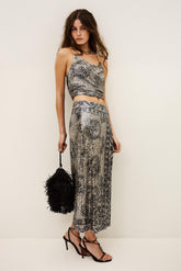 Patterned Maxi Skirt Silvia Black | ba&sh Clothing