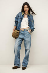 Faded Straight-Fit Jeans Rizie Blue | ba&sh Clothing