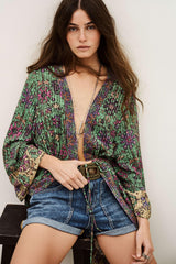 Long Kimono Padrig Green | ba&sh Clothing