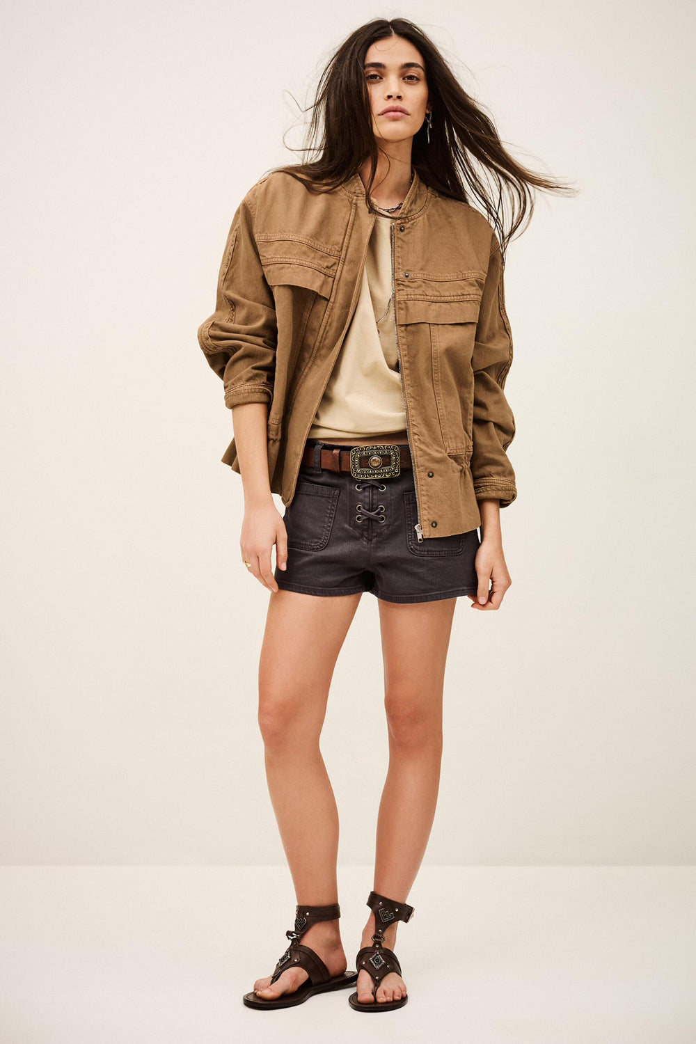 Safari-Style Jacket Coly Brown | ba&sh Clothing