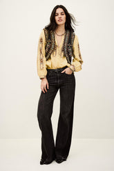 Cropped Embroidered Cardigan Fosca Gray | ba&sh Clothing