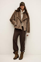 Faux Fur Coat Pinie Gray | ba&sh Clothing