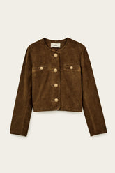 Cropped Suede Jacket Mella Brown | ba&sh Clothing