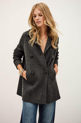 Knitted Cardigan Coat Vesta Gray | ba&sh Clothing
