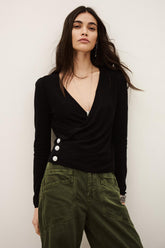 Wrap Sweater Hugo Black | ba&sh Clothing