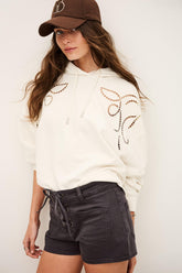 Embroidered Hoodie Beni Off-White | ba&sh Clothing