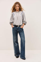 Embroidered Sweatshirt Mesta Gray | ba&sh Clothing