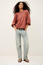 Embroidered Sweatshirt Mesta Pink | ba&sh Clothing