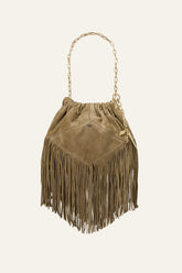 Mini Suede Bag June Green | ba&sh Shoes & Accessories