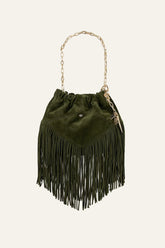 Mini Suede Bag June Green | ba&sh Shoes & Accessories