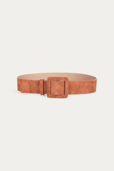 Leather Square Buckle Belt Betty Brown | ba&sh Shoes & Accessories