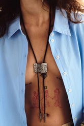 Silver Bolo Tie Ortan Gray | ba&sh Shoes & Accessories