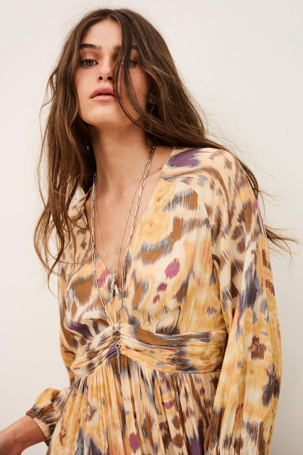 Open-Back Maxi Dress Molina Yellow | ba&sh Clothing