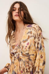 Open-Back Maxi Dress Molina Yellow | ba&sh Clothing