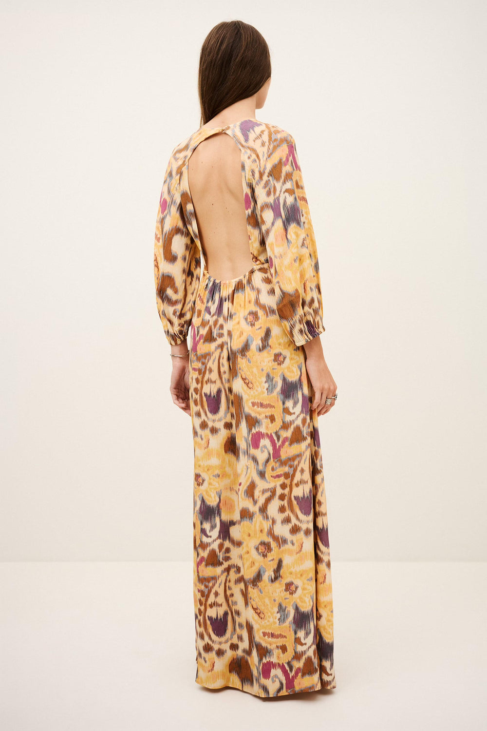 Open-Back Maxi Dress Molina Yellow | ba&sh Clothing