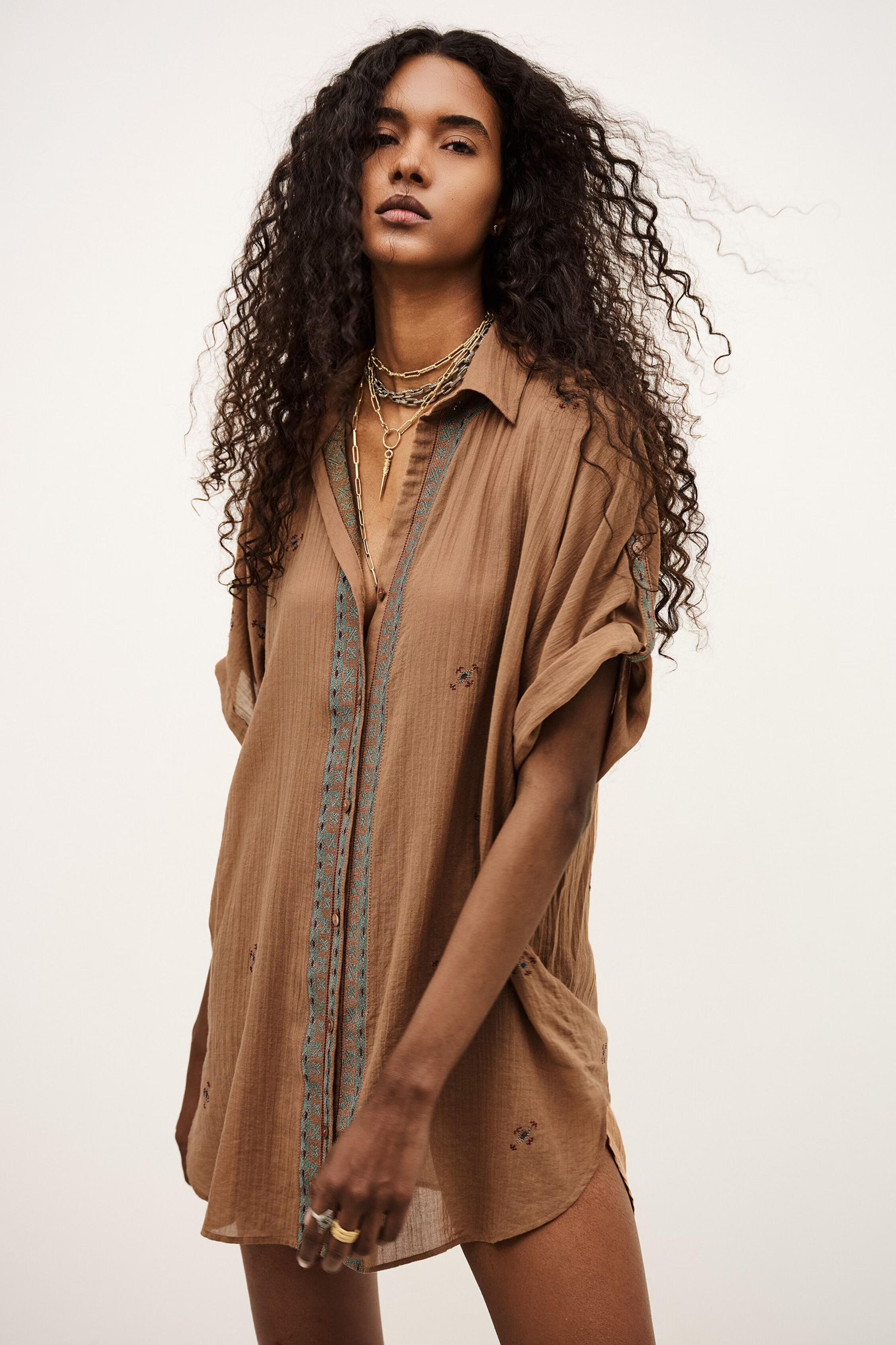 Embroidered Shirt Daela Beige | ba&sh Clothing