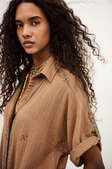 Embroidered Shirt Daela Beige | ba&sh Clothing