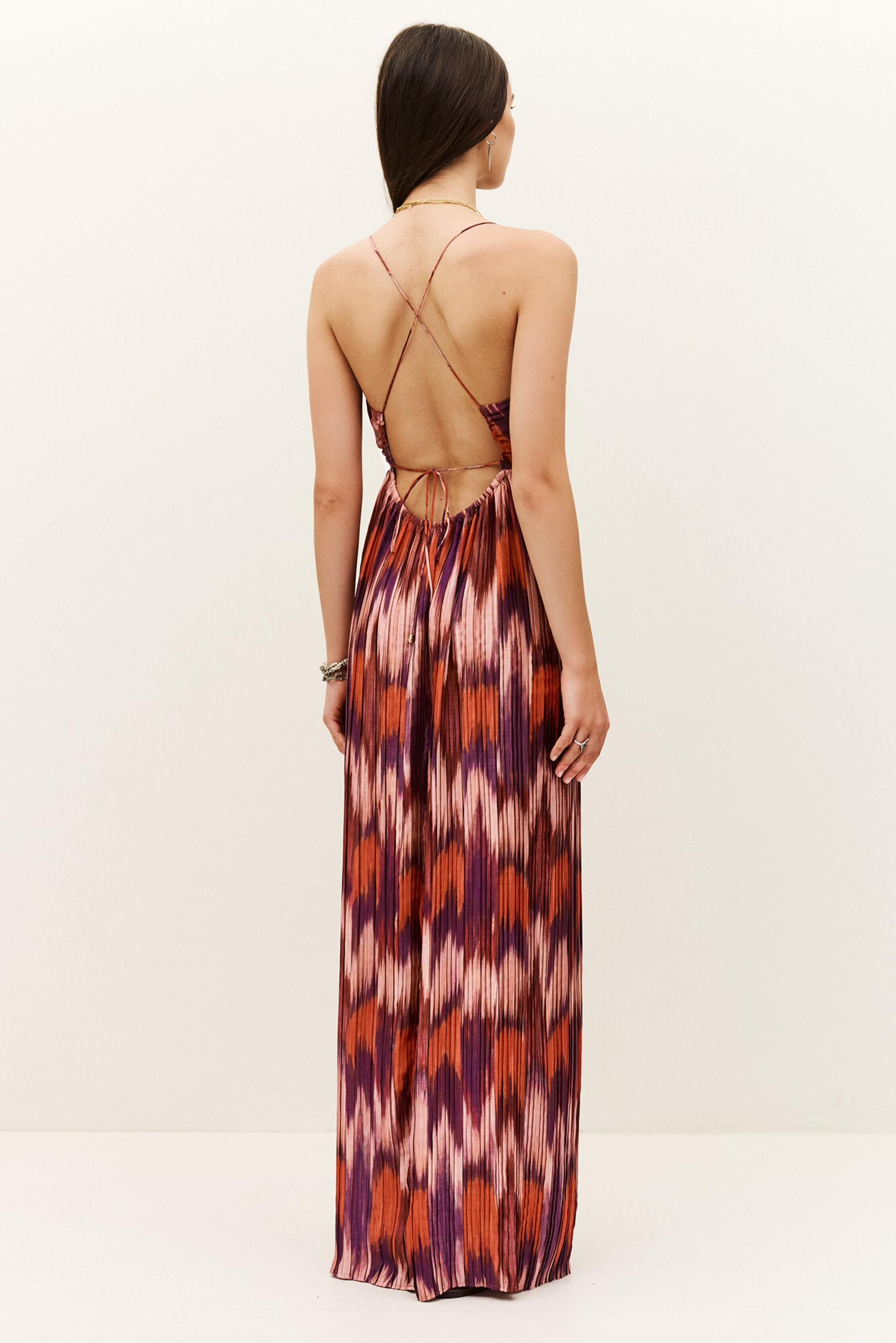 Patterned Maxi Dress Anaelle Orange | ba&sh Clothing