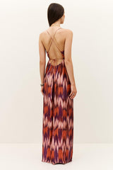 Patterned Maxi Dress Anaelle Orange | ba&sh Clothing