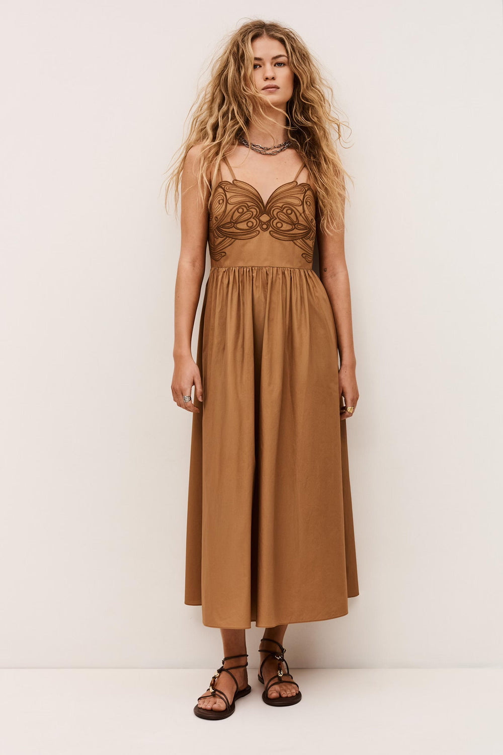 Midi Dress Romi Brown | ba&sh Clothing